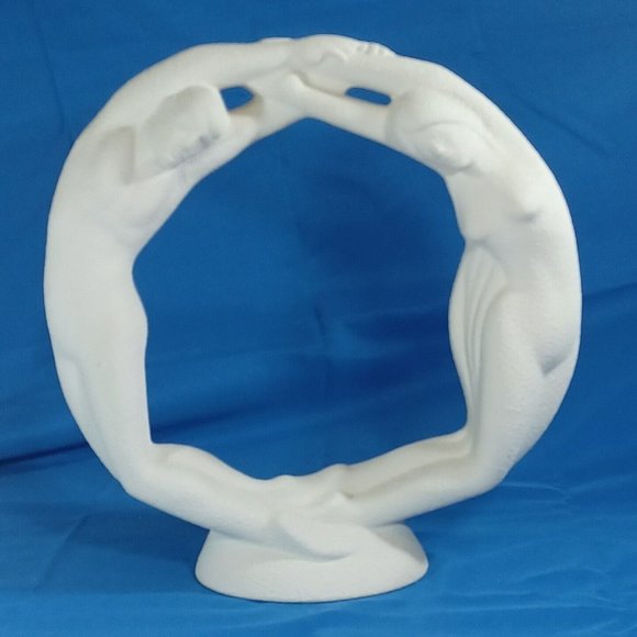 Royal Haeger Eternity Circle of Love White Art Pottery - Picture 5 of 12